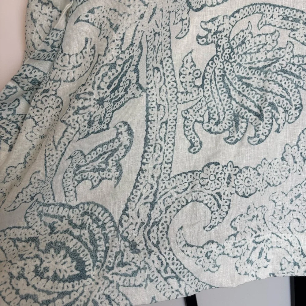 Restoration Hardware Linen Euro Sham Made In Italy Distressed Scroll~1 Sham ONLY